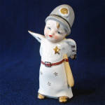 Little Boy Policeman Angel Figurine 1950s Japan