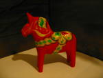 Akta Red/ Orange/green Wood Horse